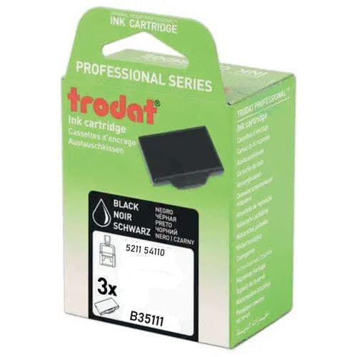 Box of 3 replacement ink pads 6/511 - Black ink - Trodat