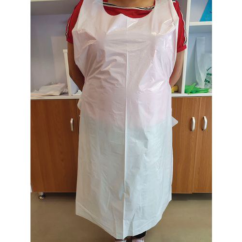 White Plastic Apron. Box of 600