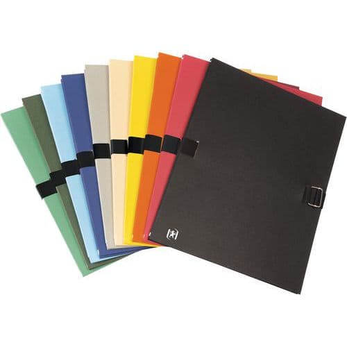 B-Bloc expandable folder with strap, no flap - Assorted - Pack of 10