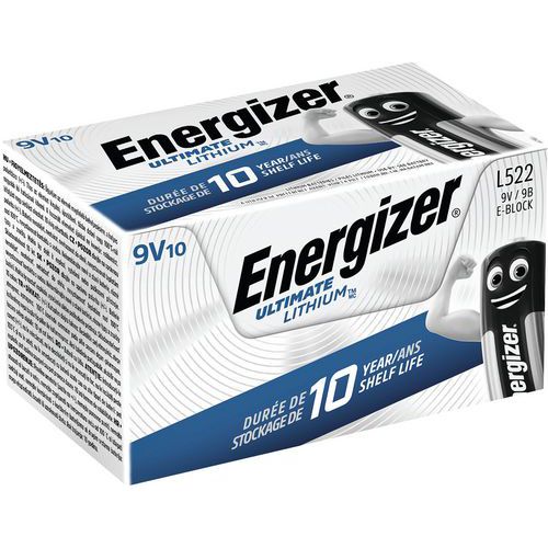 Ultimate Lithium battery - 9 V - Pack of 10 - Energizer