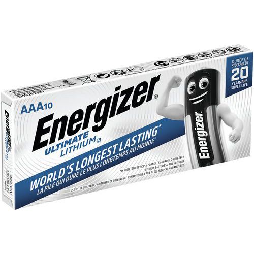Ultimate Lithium battery - L92/AAA - Pack of 10 - Energizer