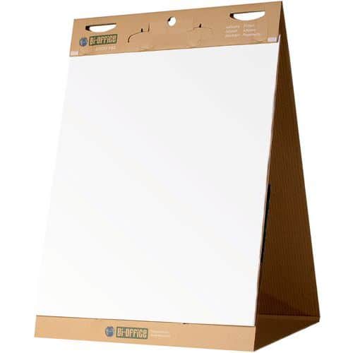 Free-standing self-adhesive flip chart with 20 sheets - Bi-Office EARTH