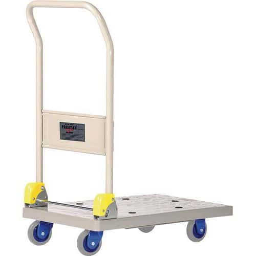 Plastic Flatbed Platform Trolley - Easy Roll & Light Duty - Manutan UK