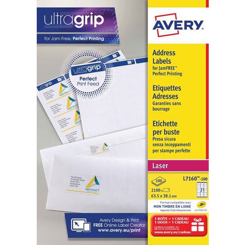 Ultragrip address label - Laser printing