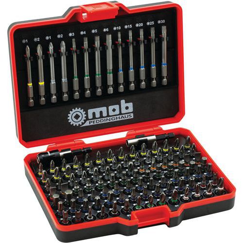 Set of screwdriver bits + bit holder, high-quality S2 steel - Mob