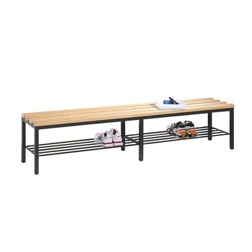 Wooden cloakroom bench - With shoe rack - CP