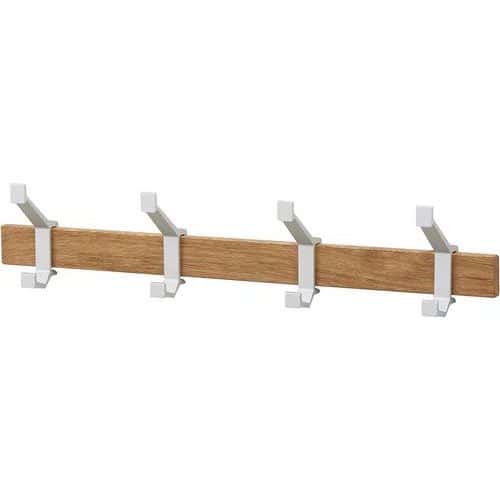 Wooden/silver wall-mounted coat rack - Gardelux