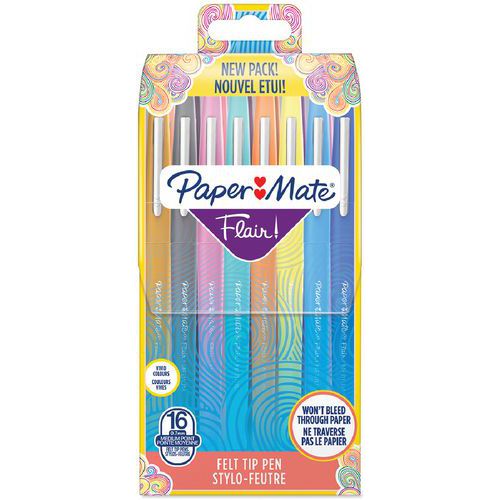 Flair Original felt-tip pen - Pack of 16 - Papermate