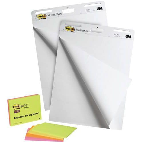 2 x notepads + 4 x Post-it® Meeting Notes