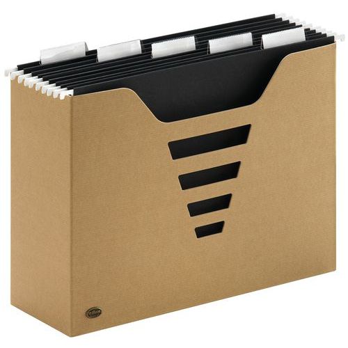 Kraft box file with 5 suspension files