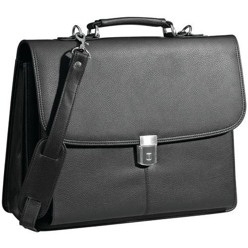 Double-gusset leather satchel - Sign