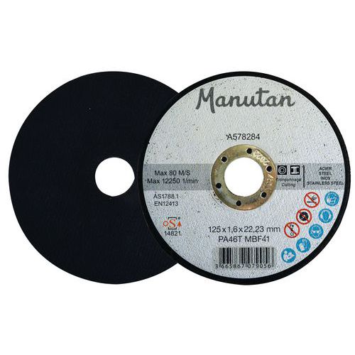 Flat cutting disc for steel/stainless steel - Manutan Expert