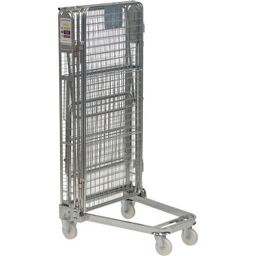 Budget Roll Cage - Folding A Frame Roll Pallets - Mesh Sides - 1 Shelf