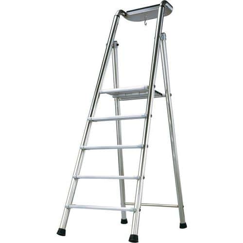 Aluminium Platform Step Ladder - Heavy Duty Probat Design