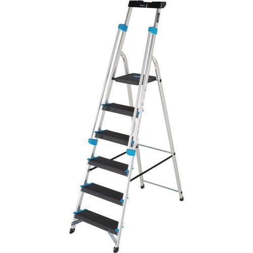 Aluminium Platform Step Ladders With 3 To 7 Extra Large Steps