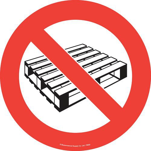 Floor marking - Pictogram - Pallets prohibited - Tape