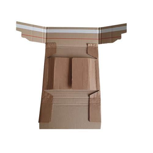 Superpac reinforced wrap mailer with adhesive closure