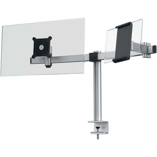 Combination support arm for one monitor + one tablet - Durable