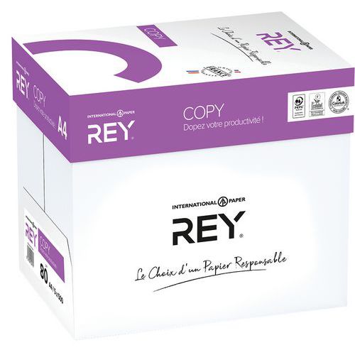 Rey Copy paper, A4, 80 g, pack of 5 reams