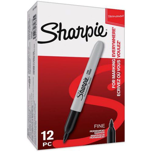 Fine-tip permanent marker - Box of 12 - Sharpie