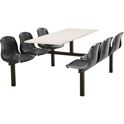 Modular & Durable Canteen Table - 6 Seats - Quality Furniture Supplies