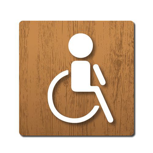 Wooden door sign - Accessible toilets - Novap