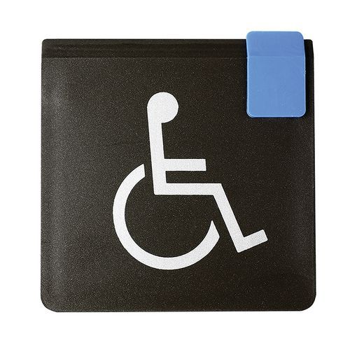 Door sign - Accessible WCs - Black - Novap
