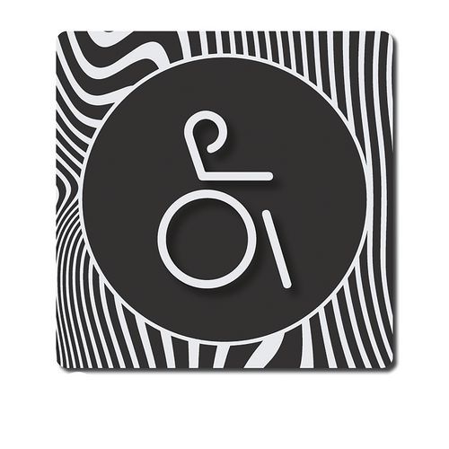 Stylish acrylic door sign - Accessible toilets - Novap