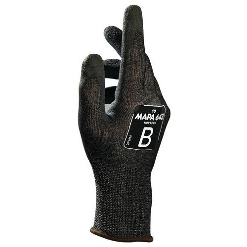 KryTech 642 level B cut protection gloves - Mapa