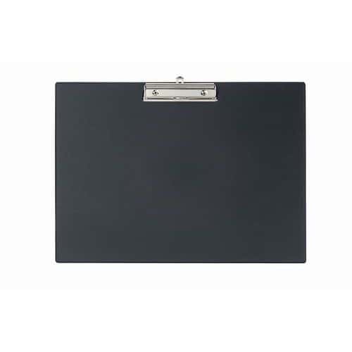 Landscape black clipboard with metal clip - Maul Schneider