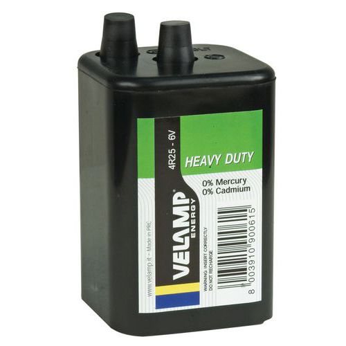 Building site lamp battery - 4R25 6 V - Velamp