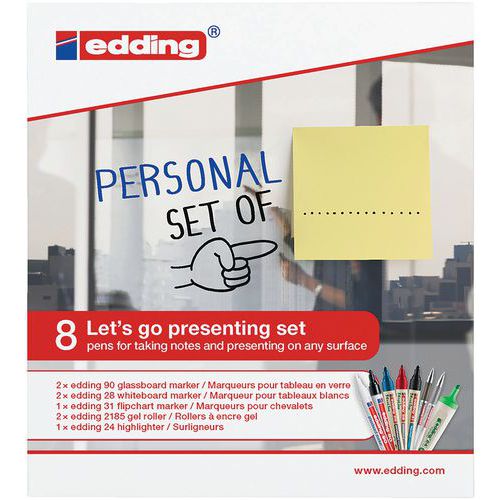 Presentation writing set for boards and flip charts - EDDING