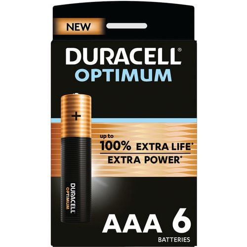 Optimum AAA alkaline battery - 6 units - Duracell