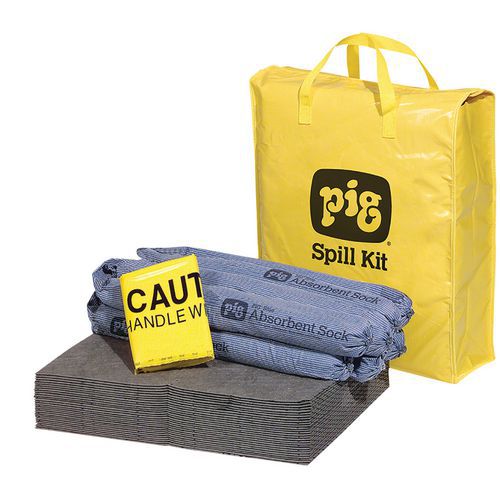 Portable spill kit for non-aggressive liquids - PIG