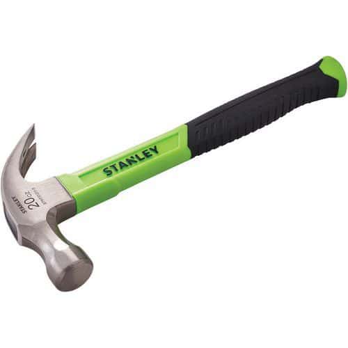 Hi-Vis Green Steel Claw Hammer - Weight 567g/20oz - Stanley