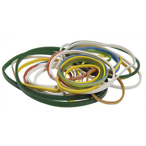 Bag of rubber bands in assorted colours 250 g
