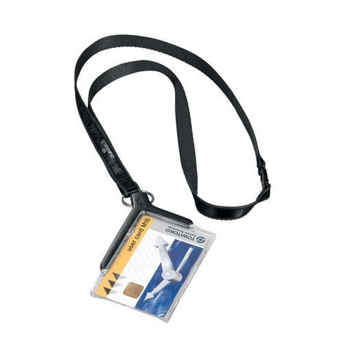 Deluxe badge holder with fabric lanyard - Durable