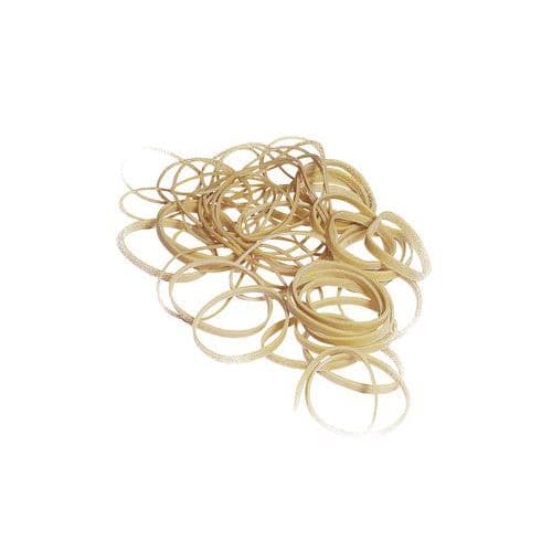 Box of natural-coloured rubber bands, 1 kg