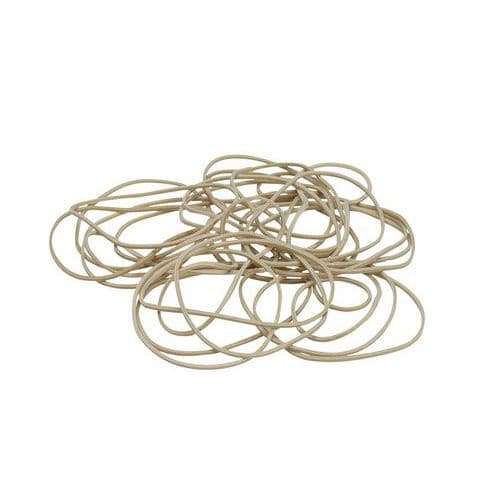 Box of narrow natural-coloured rubber bands, 100 g