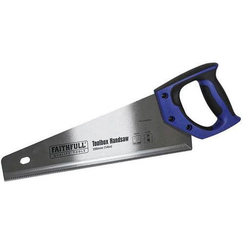 Toolbox Hardpoint Hand Saw - 350mm Long - 16 TPI - Faithfull