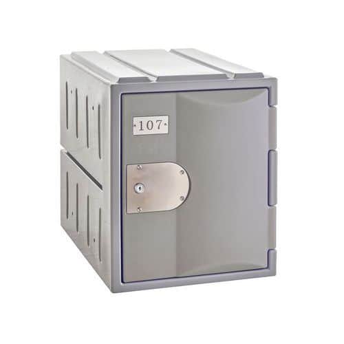 Probe Small Blue/Grey 1-Door Plastic Storage Locker - Hasp/Cam Lock