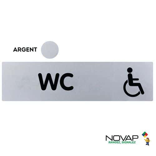 Plexiglas door sign - Accessible WCs - Gold/silver - Novap