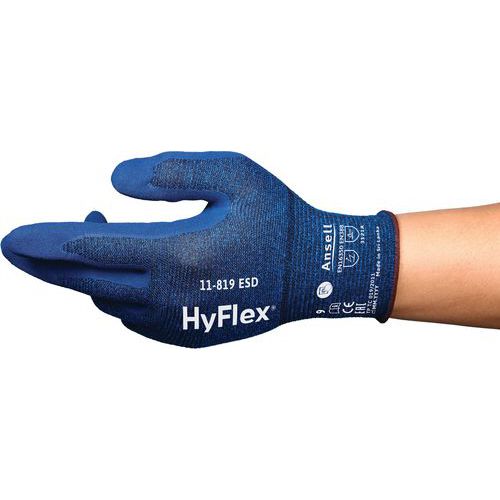 HyFlex® 11-819 ESD ergonomic handling gloves - Ansell