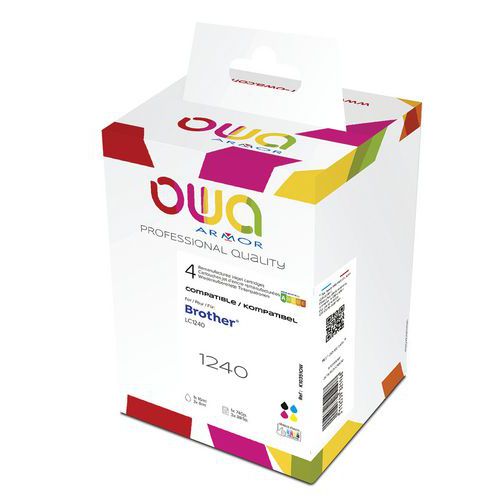 Ink cartridge compatible with Brother LC1240 BCMY - Pack of 4 - OWA