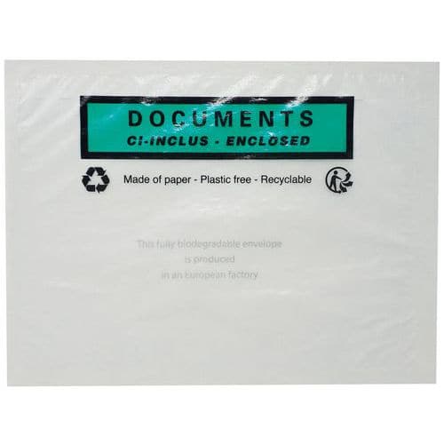 Document wallet - Clear - Documents enclosed