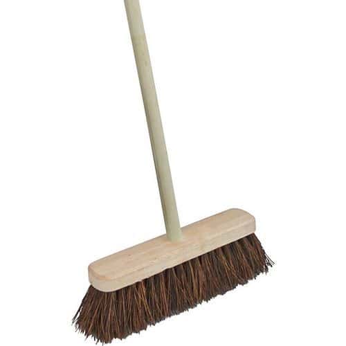 1.22m Long Broom with Stiff Bassine 300mm Brush Head - Faithfull