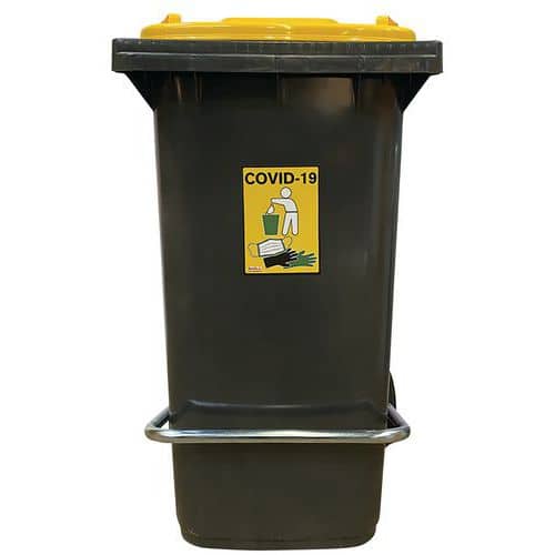 Mobile sanitary bin with pedal - Mobil Plastic