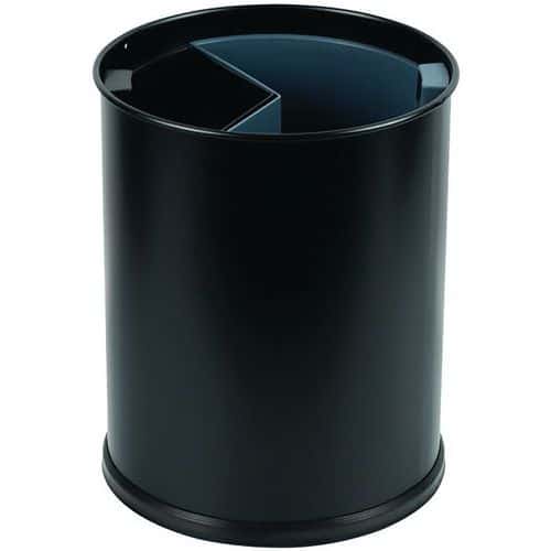 Black sorting bin, 13 l - 2 x inner containers 6.6 l/3.3 l - Probbax