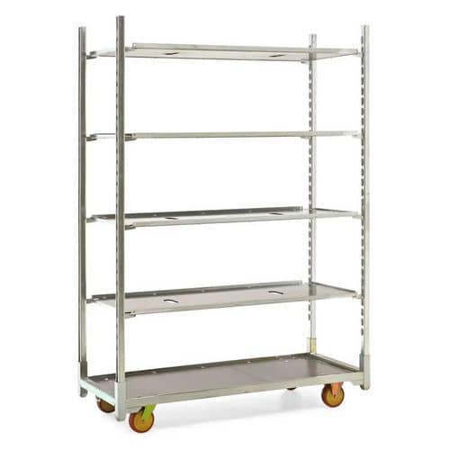 Danish Trolley/Storage Cart With 4 Adjustable Shelves