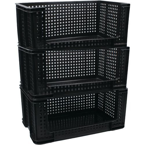 64L Really Useful Open Fronted Ventilated Crate - Pack of 3